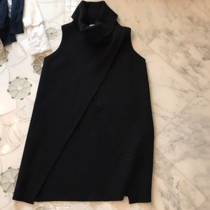 Kokun cashmere sleeveless turtleneck cardigan